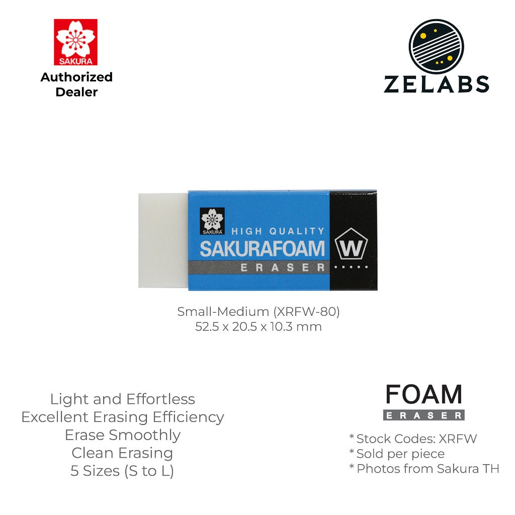 Sakura Foam Eraser W (Phthalate-Free) - XRFW-60 | XRFW-100