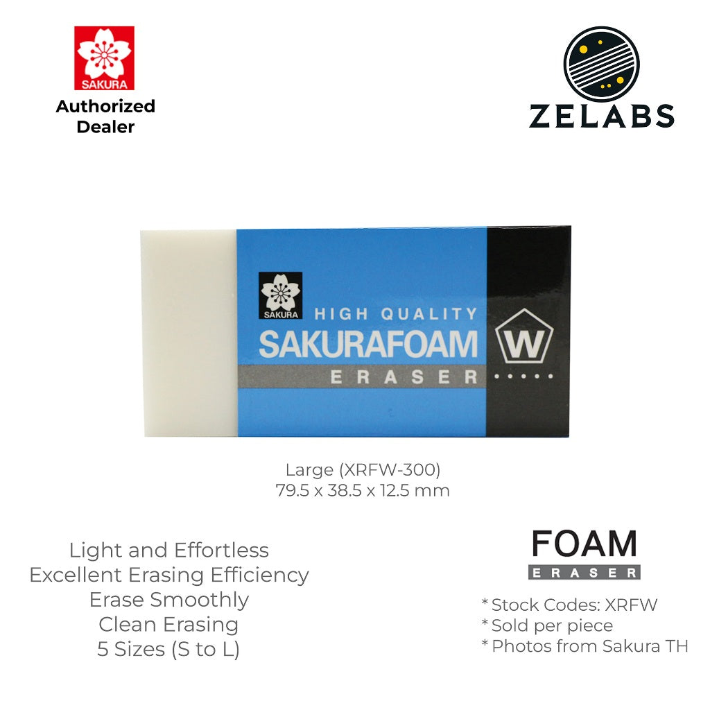 Sakura Foam Eraser W (Phthalate-Free) - XRFW-60 | XRFW-100