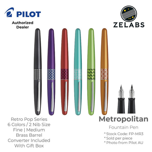 Pilot Metropolitan Fountain Pen - Retro Pop Series - FP-MR3 - Fine | Medium