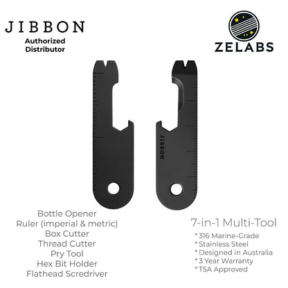 Jibbon Multifunctional EDC Keychain Multitool Ultra - 7-in-1 Key Organizer Tool