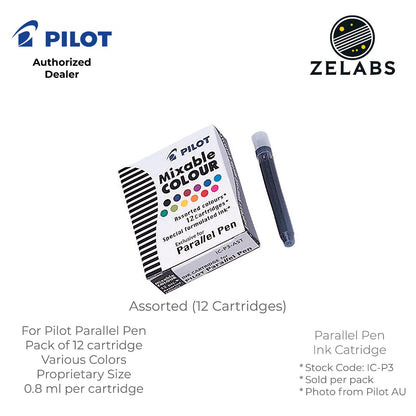 Pilot Parallel Pen Mixable Colour Refill / Ink Cartridges - IC-P3