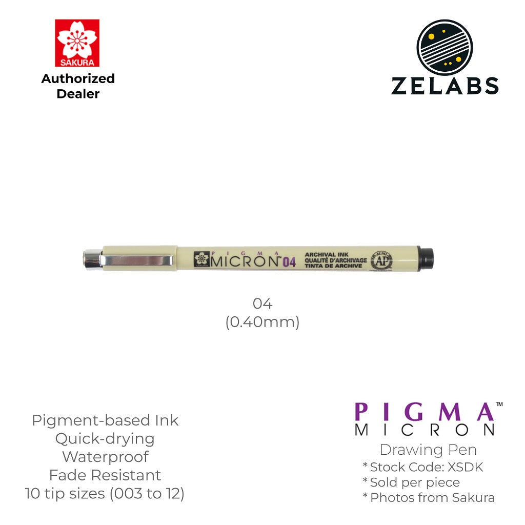 Sakura Pigma Micron Pen / Drawing Pen / Technical Pen - Authentic - XSDK - 003 to 12