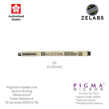 Sakura Pigma Micron Pen / Drawing Pen / Technical Pen - Authentic - XSDK - 003 to 12