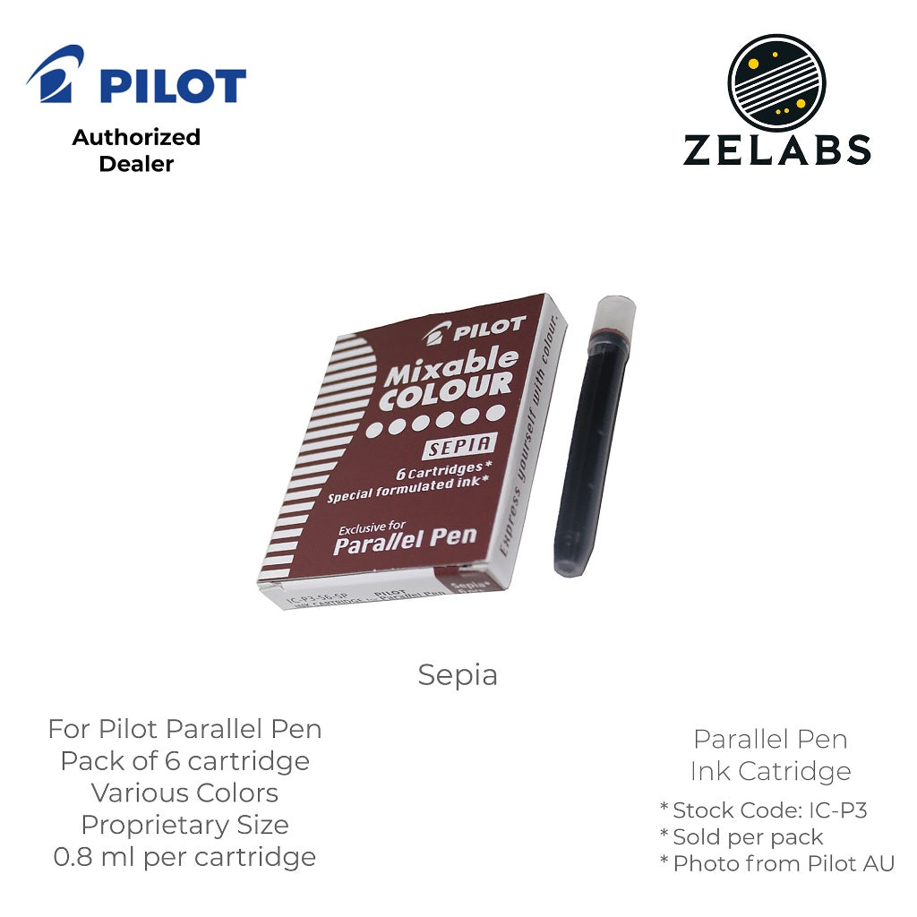Pilot Parallel Pen Mixable Colour Refill / Ink Cartridges - IC-P3