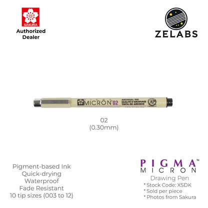 Sakura Pigma Micron Pen / Drawing Pen / Technical Pen - Authentic - XSDK - 003 to 12