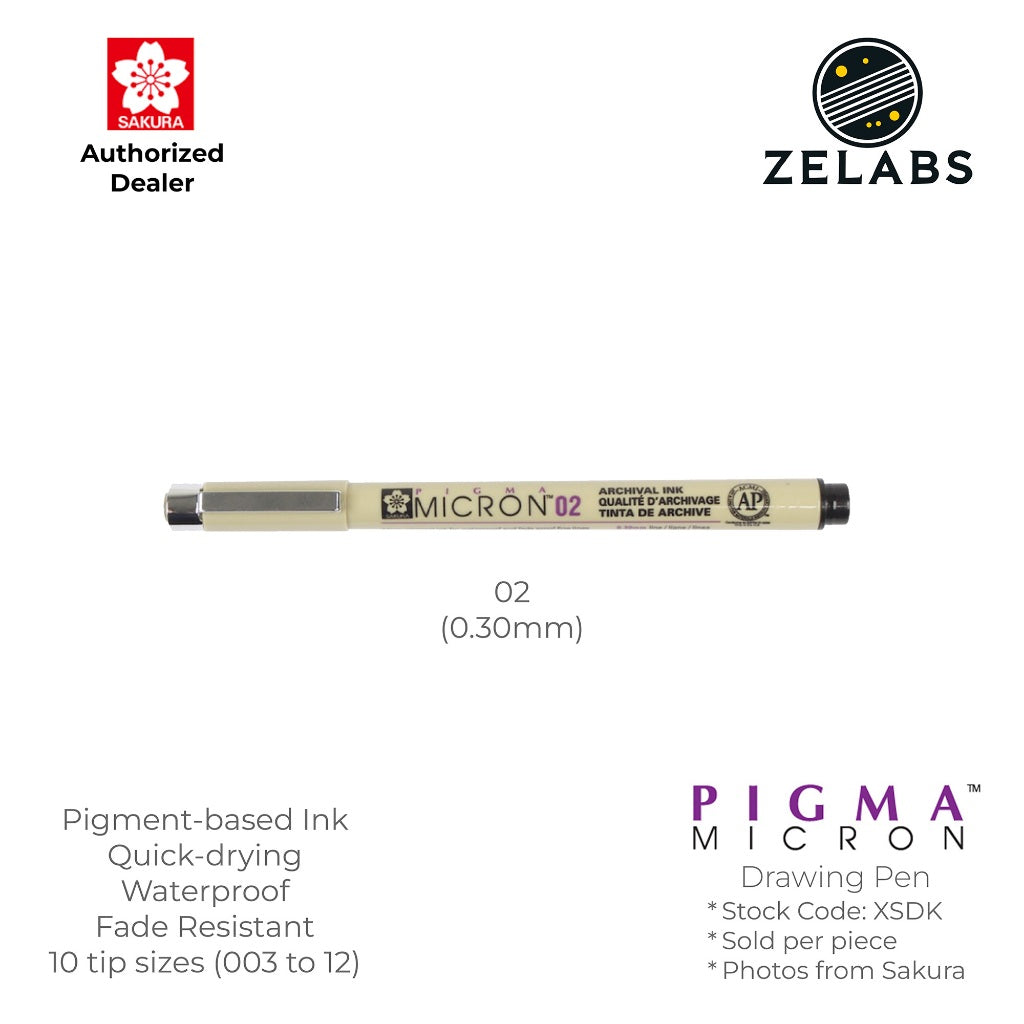 Sakura Pigma Micron Pen / Drawing Pen / Technical Pen - Authentic - XSDK - 003 to 12