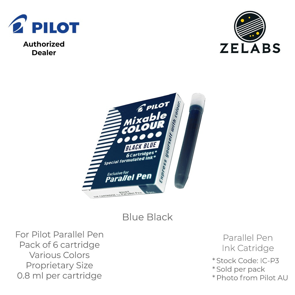 Pilot Parallel Pen Mixable Colour Refill / Ink Cartridges - IC-P3