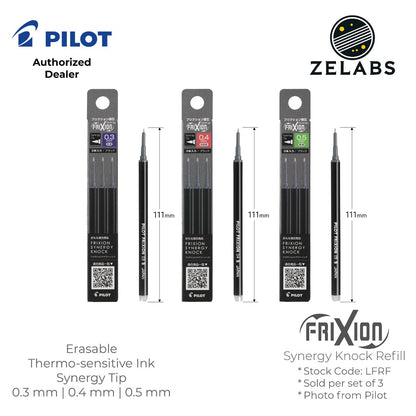 Pilot Frixion Synergy Knock Refill (Set of 3) - LFRF-133 | LFRF-143 | LFRF-153