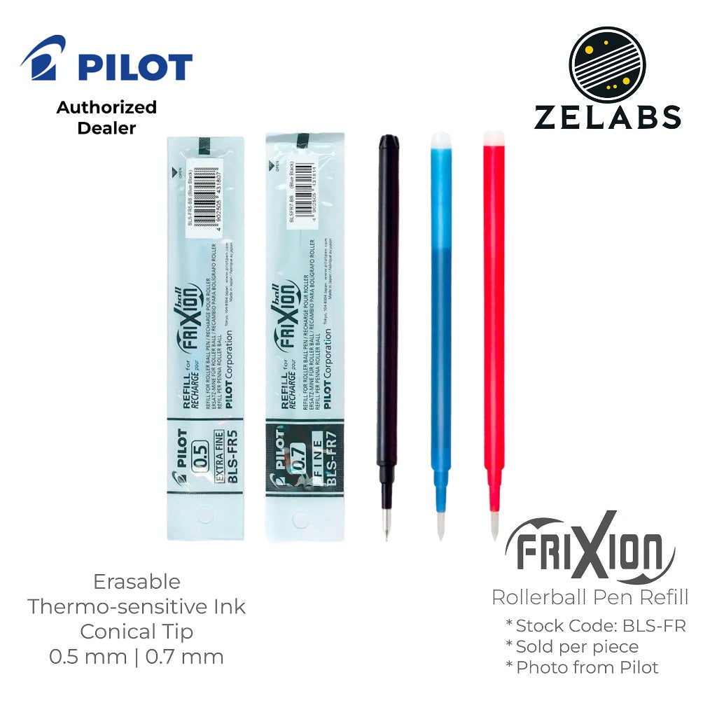 Pilot Frixion Ball and Clicker Erasable Rollerball Refill - BLS-FR5 | BLS-FR7 - 0.5mm | 0.7mm