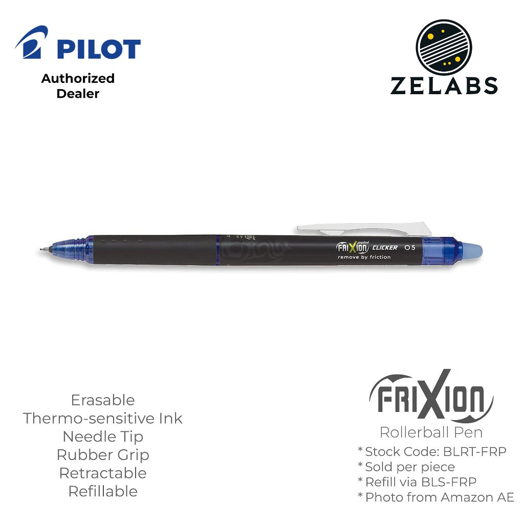 Pilot Frixion Point Clicker Erasable Retractable Rollerball Pen - BLRT-FRP5 - 0.5mm