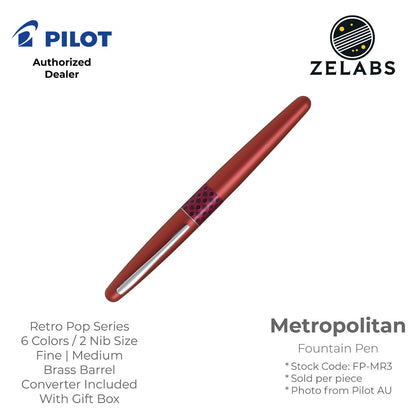 Pilot Metropolitan Fountain Pen - Retro Pop Series - FP-MR3 - Fine | Medium
