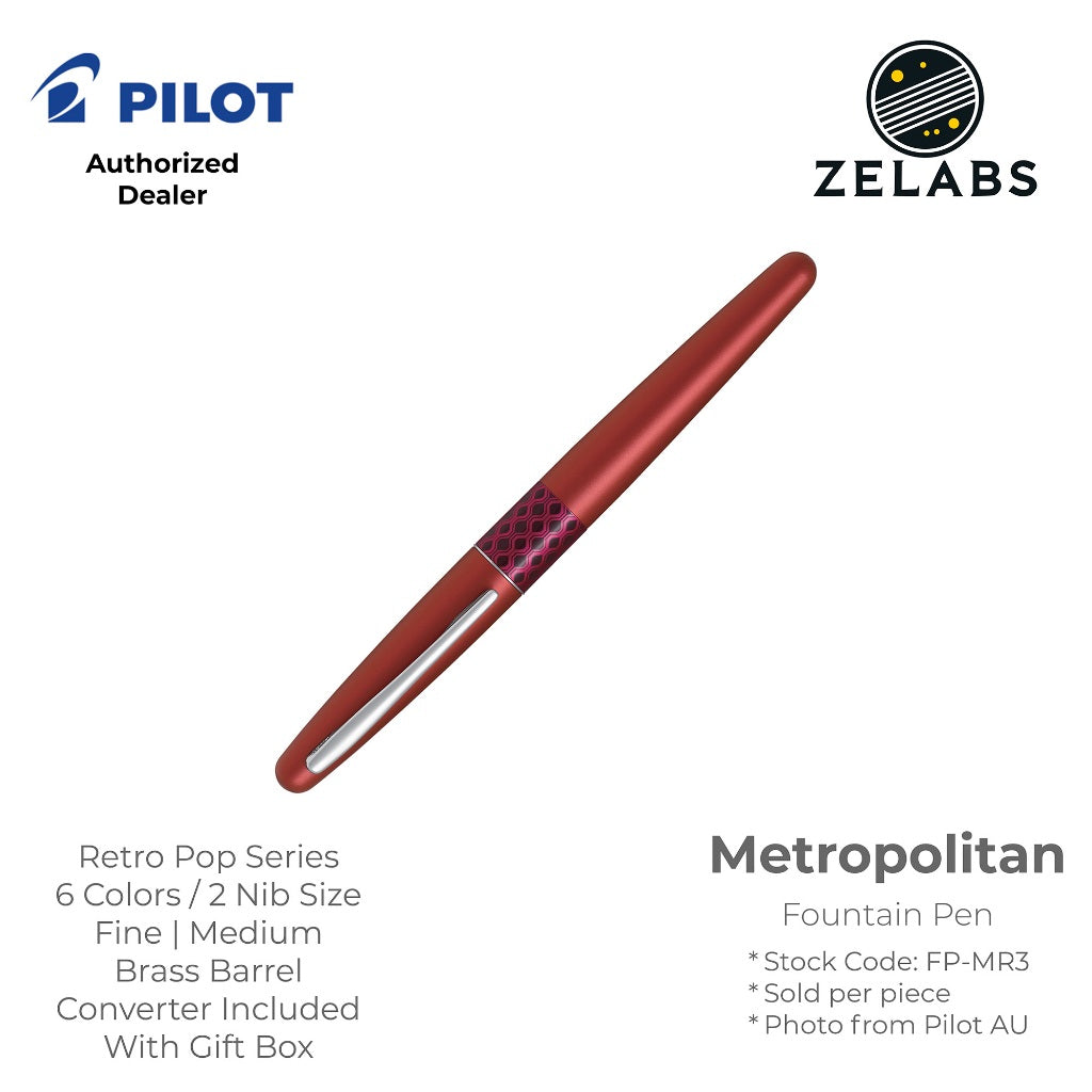 Pilot Metropolitan Fountain Pen - Retro Pop Series - FP-MR3 - Fine | Medium