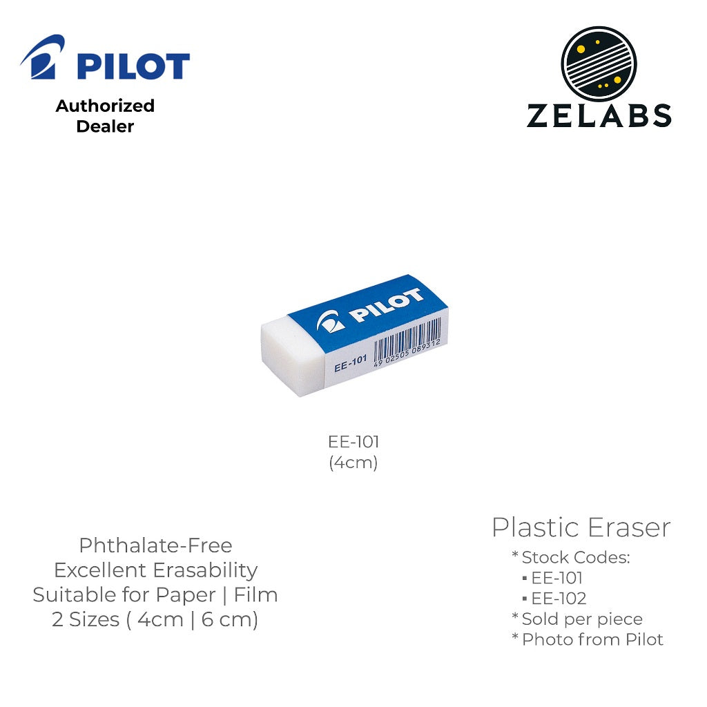 Pilot Plastic Eraser (4cm | 6cm) - EE-101 | EE-102