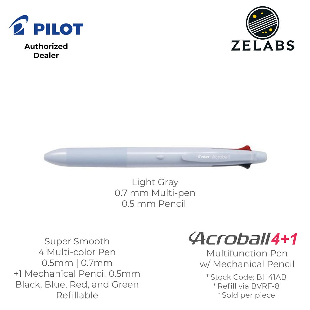 Pilot Acroball 4+1 Multifunction Ballpoint Pen with Mechanical Pencil - BH41AB - 0.5mm | 0.7mm
