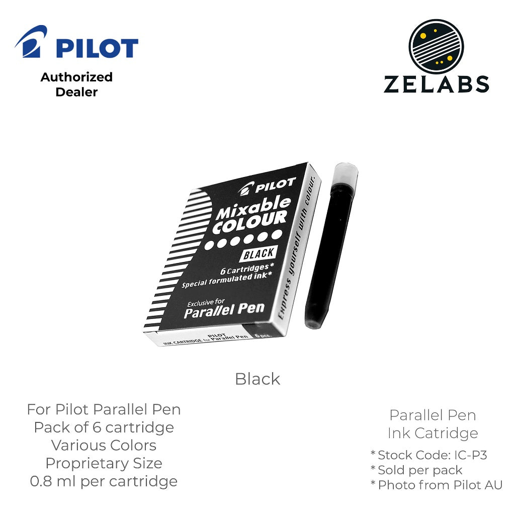 Pilot Parallel Pen Mixable Colour Refill / Ink Cartridges - IC-P3