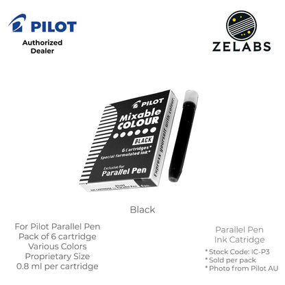 Pilot Parallel Pen Mixable Colour Refill / Ink Cartridges - IC-P3