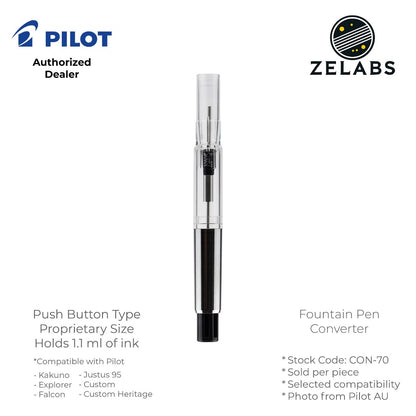 Pilot CON-70 Fountain Pen Converter - Push Button Converter - 1.1ml