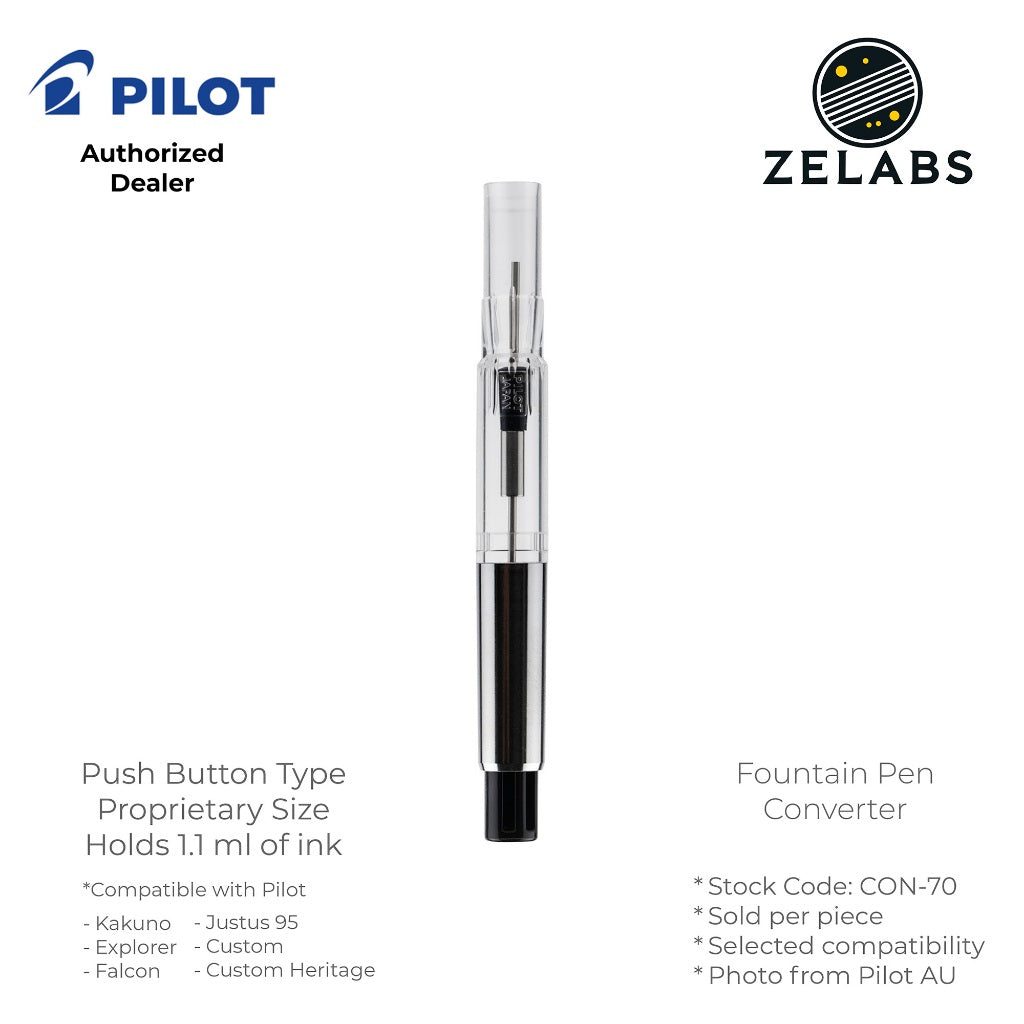 Pilot CON-70 Fountain Pen Converter - Push Button Converter - 1.1ml
