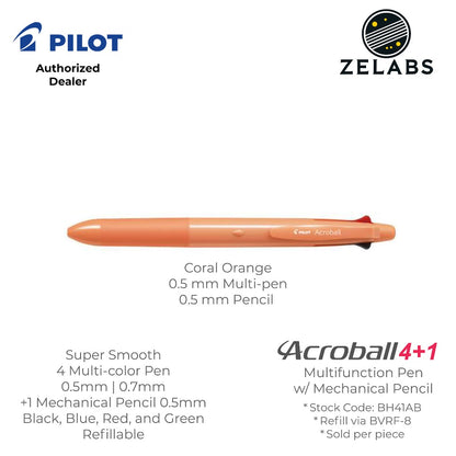 Pilot Acroball 4+1 Multifunction Ballpoint Pen with Mechanical Pencil - BH41AB - 0.5mm | 0.7mm