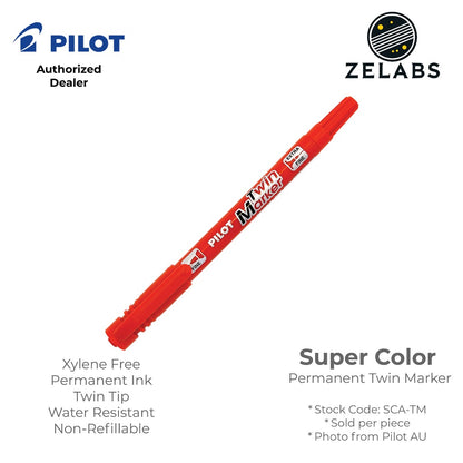 Pilot Super Color Permanent Twin Marker (Dual Tip) - SCA-TM - Fine / Extra Fine