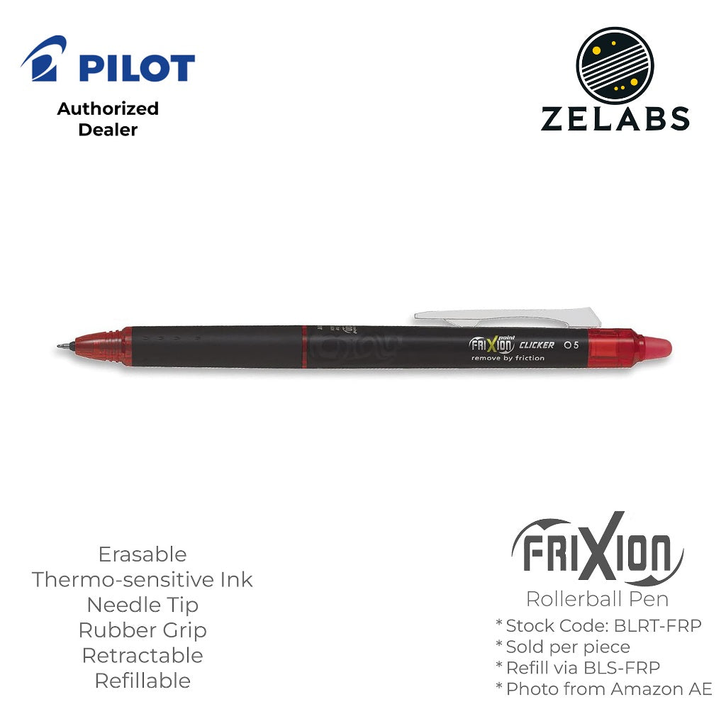 Pilot Frixion Point Clicker Erasable Retractable Rollerball Pen - BLRT-FRP5 - 0.5mm