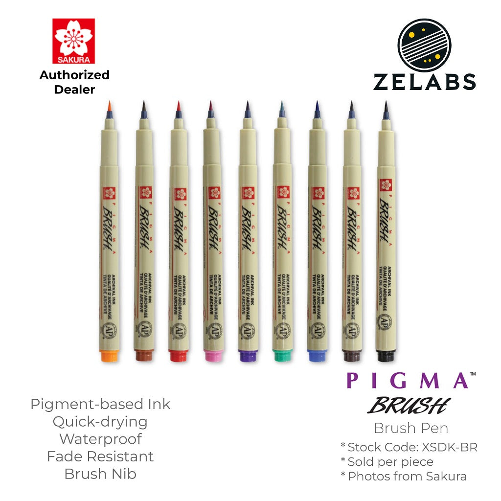 Sakura Pigma Brush Pen - Authentic - XSDK-BR
