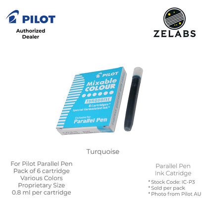 Pilot Parallel Pen Mixable Colour Refill / Ink Cartridges - IC-P3
