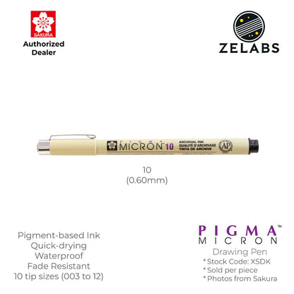 Sakura Pigma Micron Pen / Drawing Pen / Technical Pen - Authentic - XSDK - 003 to 12