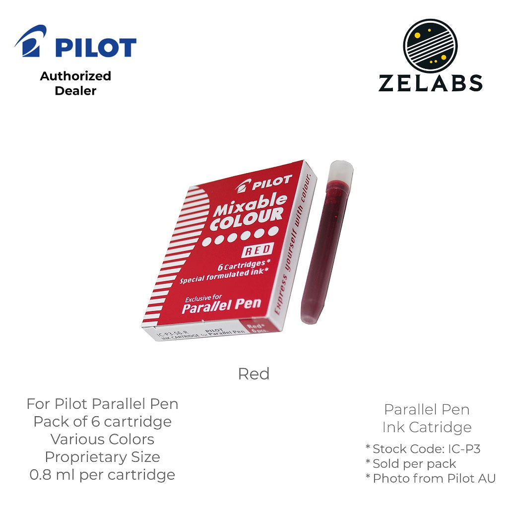 Pilot Parallel Pen Mixable Colour Refill / Ink Cartridges - IC-P3