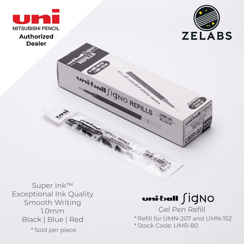 Uni Uni-Ball Signo UMR-80 Broad Gel Pen Refill (for UMN-207 and UMN-152) - 1.0mm