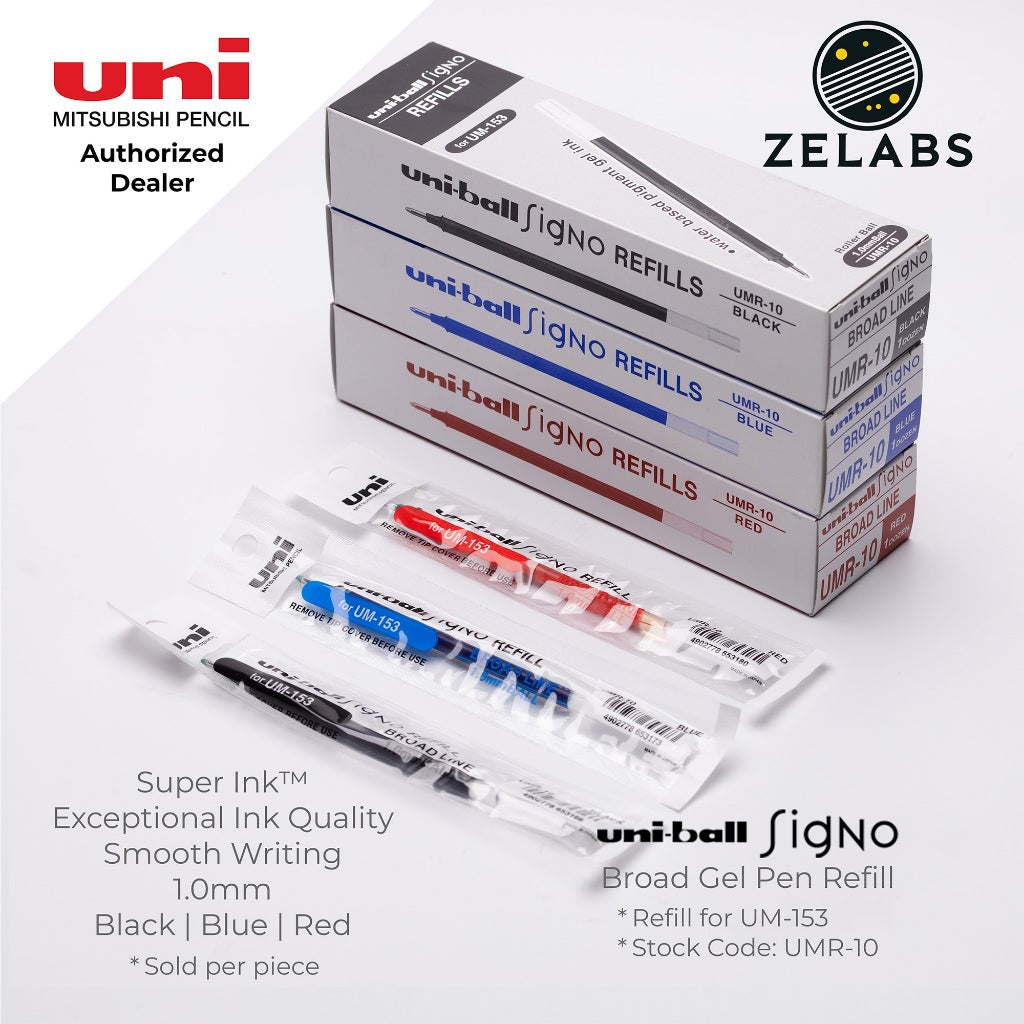 Uni Uni-Ball Signo Broad UMR-10 Gel Pen Refill (for UM-153) - 1.0mm
