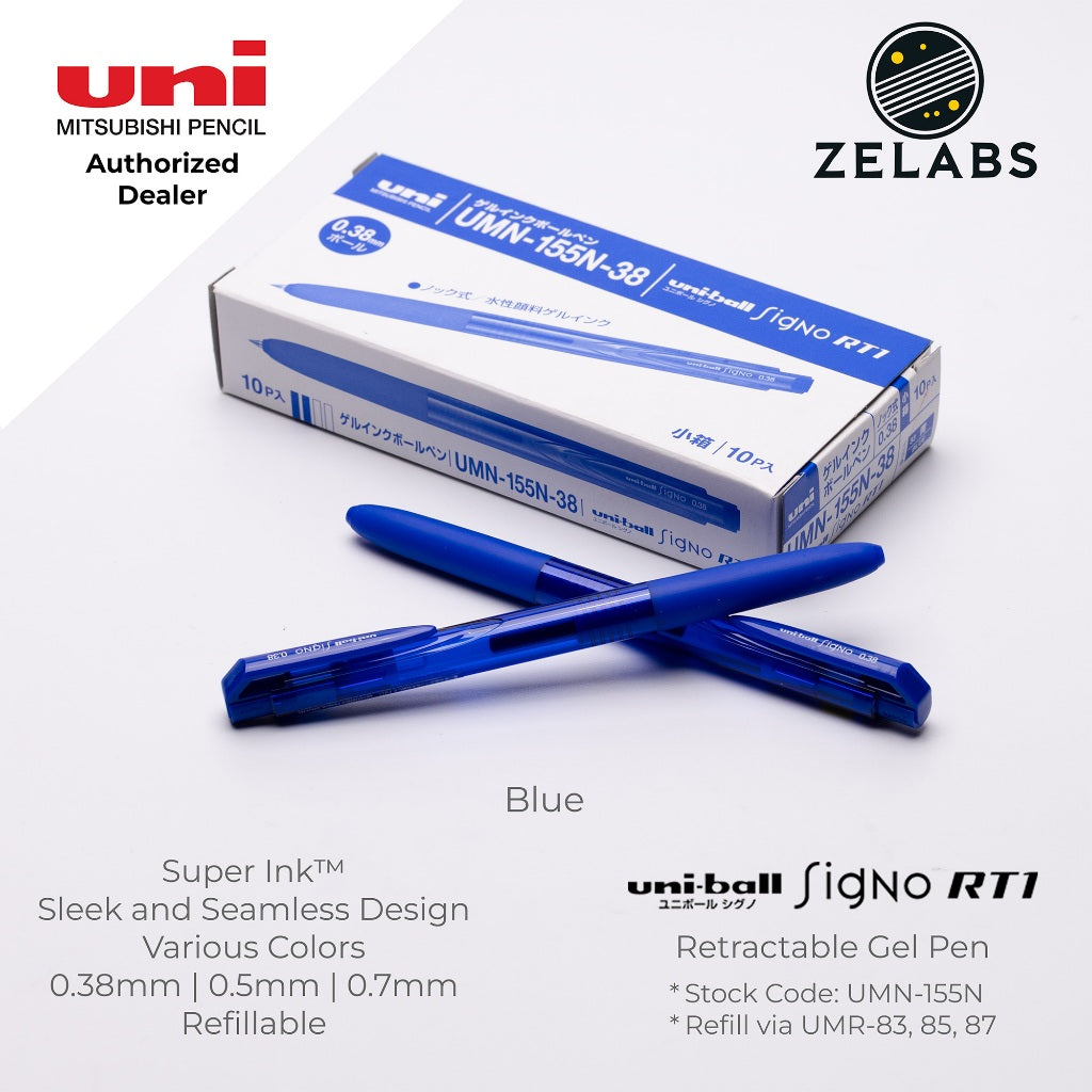 Uni Uni-Ball Signo RT1 Retractable Gel Pen - UMN-155N - 0.38mm | 0.5mm | 0.7mm