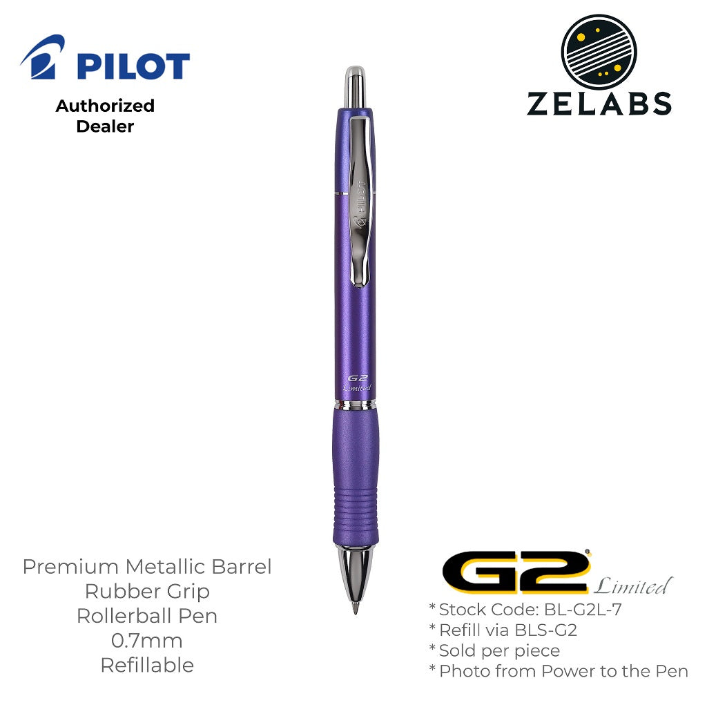 Pilot G-2 Limited Premium Retractable Roller Ball Pen (Gel Ink) - BL-G2L - 0.7mm