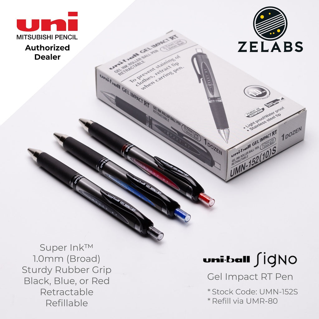 Uni Uni-Ball Signo Gel Impact RT Retractable Gel Pen - UMN-152S - 1.0mm