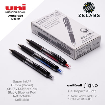 Uni Uni-Ball Signo Gel Impact RT Retractable Gel Pen - UMN-152S - 1.0mm
