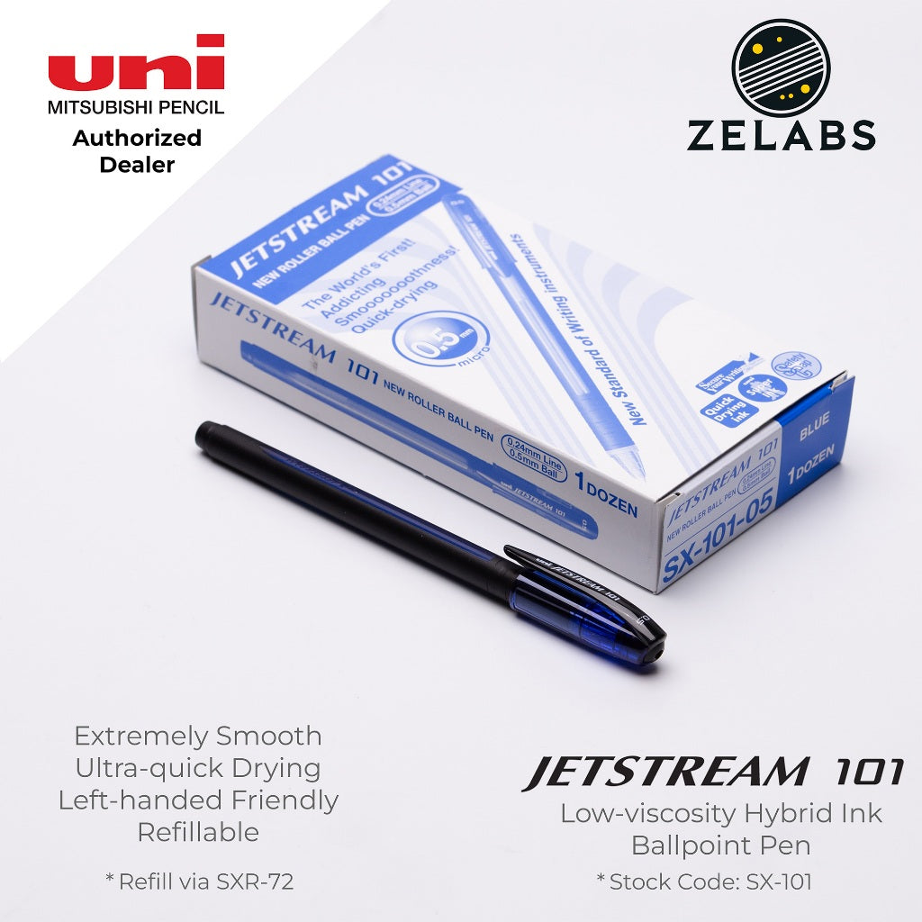 Uni Jetstream 101 Capped Ballpoint Pen - SX-101 - 0.5mm / 0.7mm