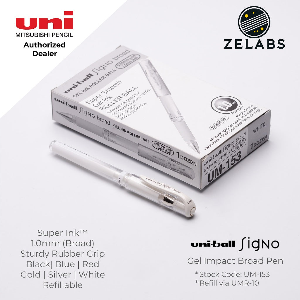 Uni Uni-Ball Signo Gel Impact Broad Capped Gel Pen - UM-153 - 1.0mm