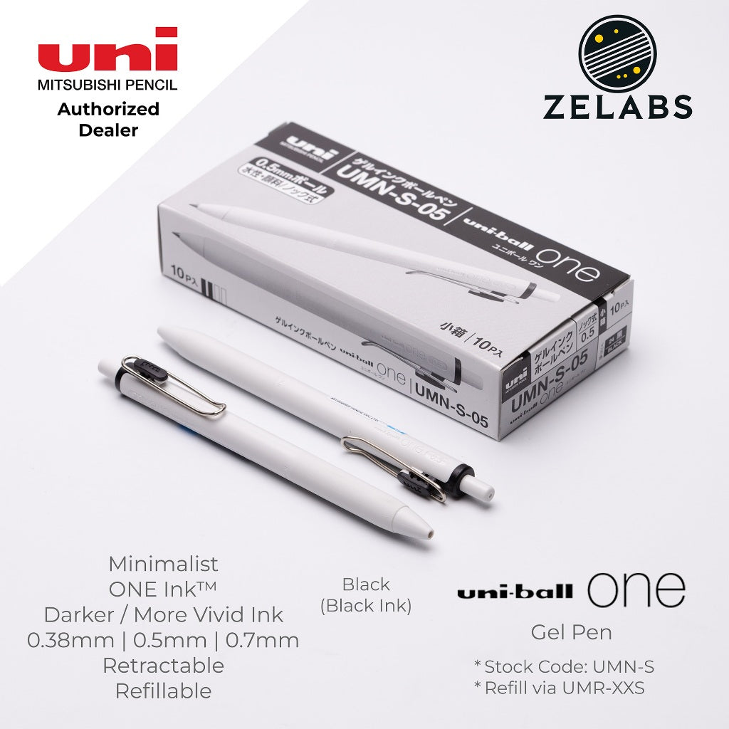 Uni Uni-Ball ONE Retractable Minimalist Gel Pen - UMN-S - 0.38mm / 0.5mm / 0.7mm