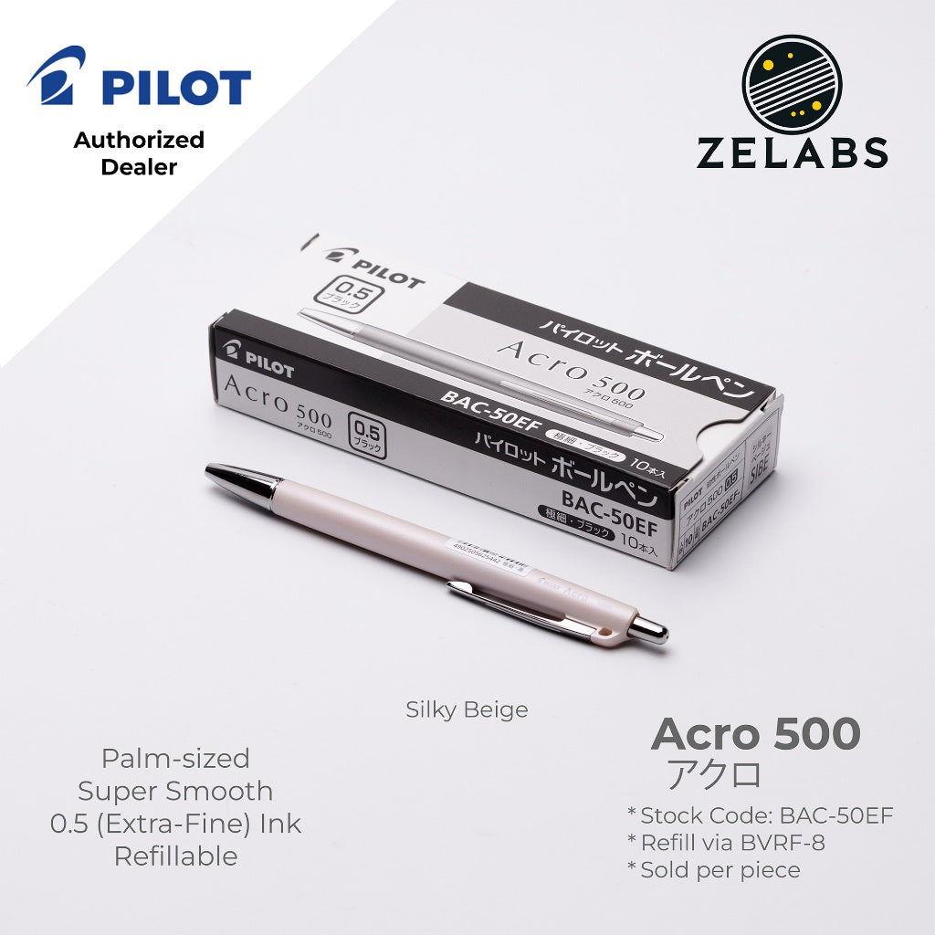 Pilot Acro 500 Micro Fine Ballpoint Pen (Palm-sized) - BAC-50MF - 0.3mm