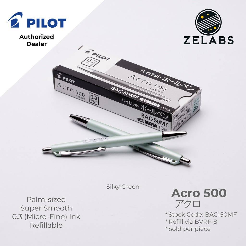 Pilot Acro 500 Micro Fine Ballpoint Pen (Palm-sized) - BAC-50MF - 0.3mm