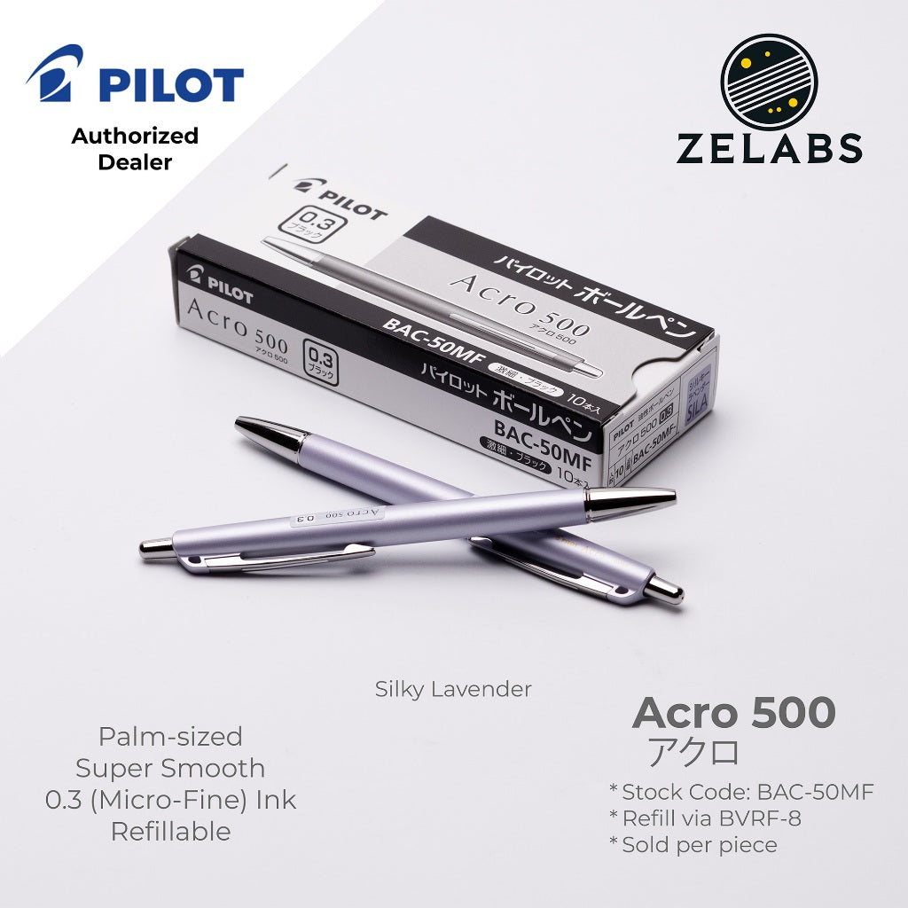 Pilot Acro 500 Micro Fine Ballpoint Pen (Palm-sized) - BAC-50MF - 0.3mm