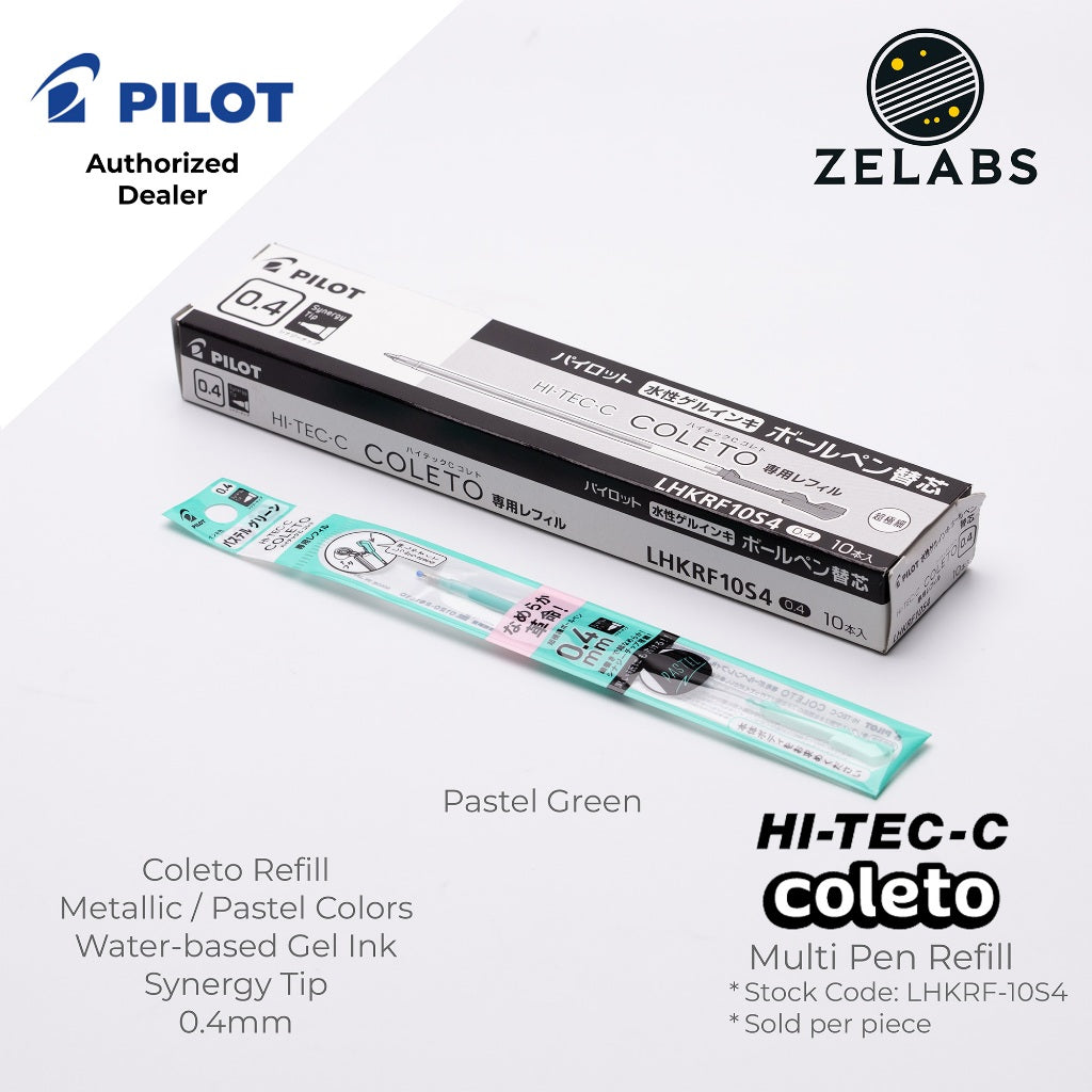 Pilot Hi-Tec-C Coleto Metallic / Pastel Gel Multi-pen / Multifunction Refill - LHKRF-10S4 - 0.4mm