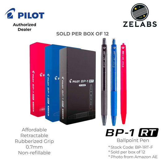Pilot BP-1 RT Fine Retractable Ballpoint Pens (Box of 12) - BP-1RT-F - 0.7mm