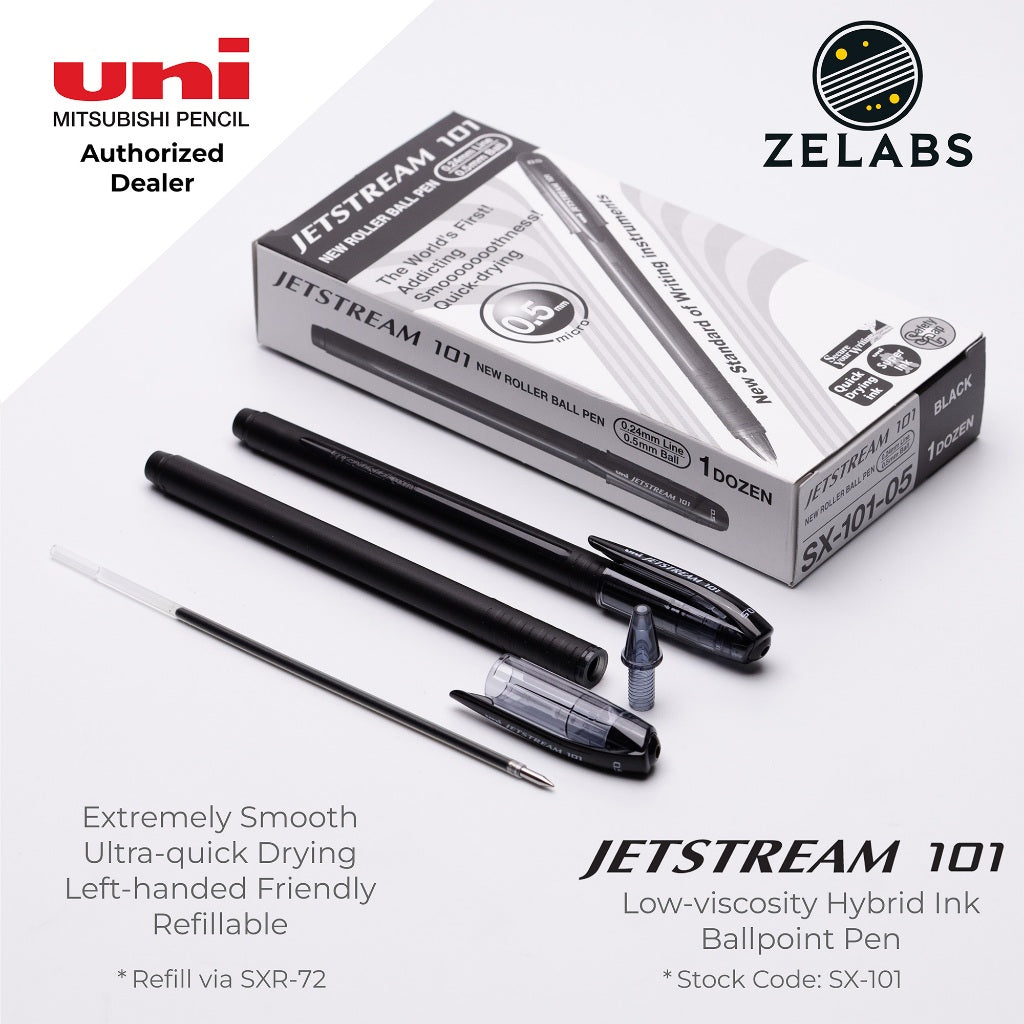Uni Jetstream 101 Capped Ballpoint Pen - SX-101 - 0.5mm / 0.7mm