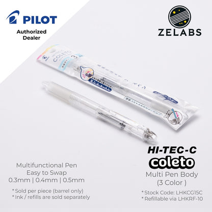 Pilot Hi-Tec C Coleto 3/5 Color Multifunction Pen / Multi-Pen (Barrel Only) - LHKCG15C | LHKCG25C
