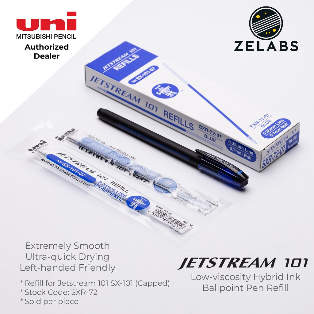 Uni Jetstream 101 Ballpoint Refill (for Capped SX-101) - SXR-72 - 0.5mm | 0.7mm