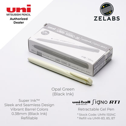 Uni Uni-Ball Signo RT1 Retractable Gel Pen (Pastel Barrel Color) - UMN-155NC - 0.38mm