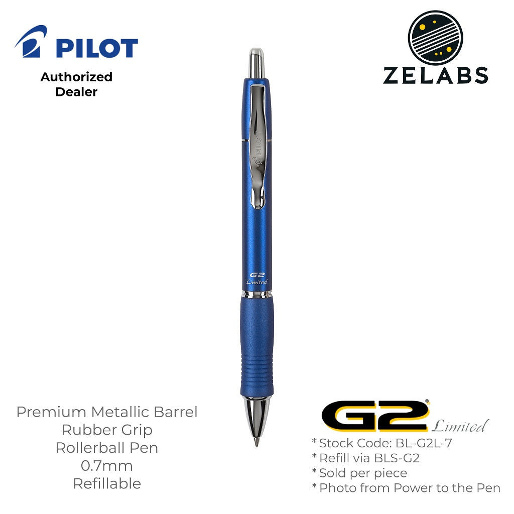 Pilot G-2 Limited Premium Retractable Roller Ball Pen (Gel Ink) - BL-G2L - 0.7mm