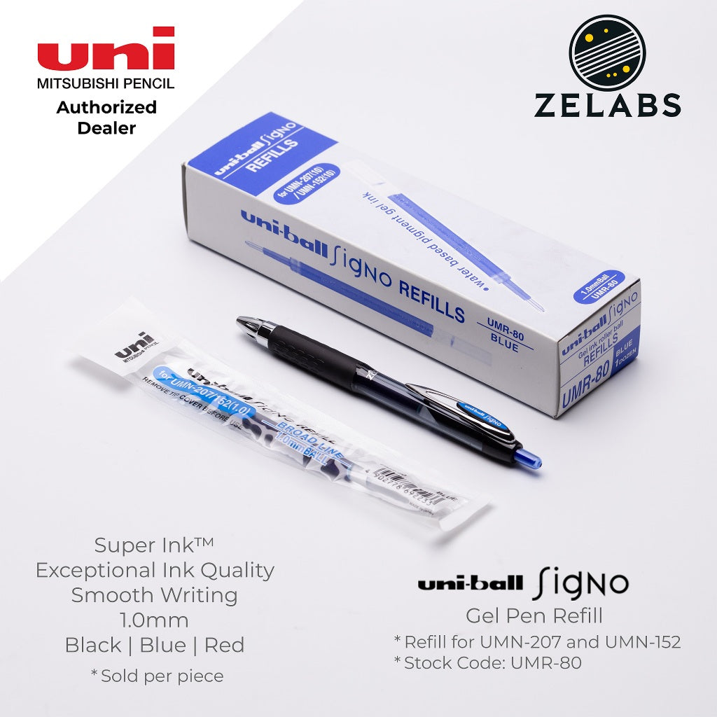 Uni Uni-Ball Signo UMR-80 Broad Gel Pen Refill (for UMN-207 and UMN-152) - 1.0mm