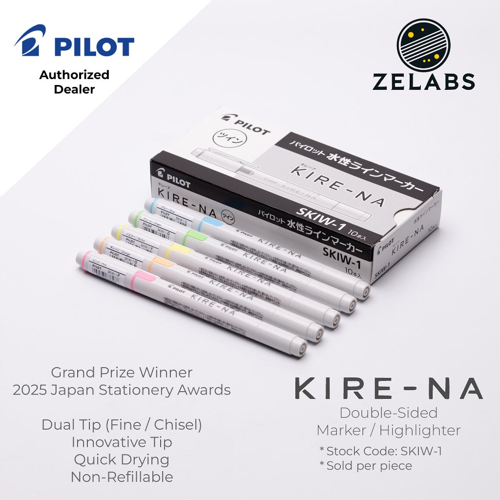 Pilot Kire-Na Double-Sided Highlighter - Fine / Bold - SKIW-1 - 1 piece